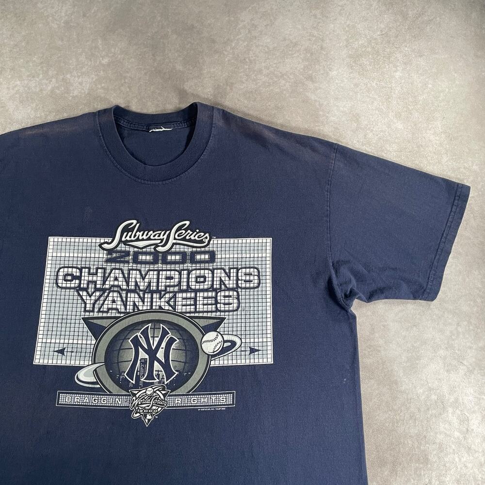 VTG 2000 Yankees Subway Series World Series Champions Navy Men's XL 23x29